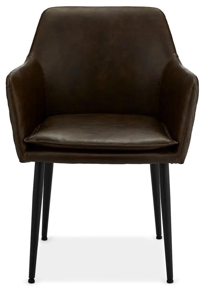 Тъмнокафяви трапезни столове в комплект от 2 броя Shiva - Furnhouse