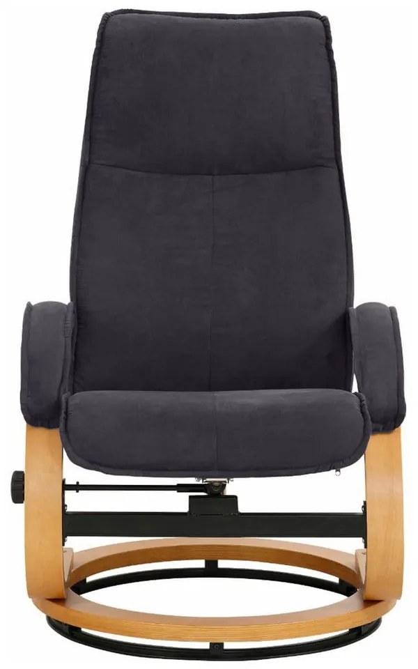 Комплект от сив фотьойл и табуретка за крака с текстилно покритие Rika Paprika - Støraa