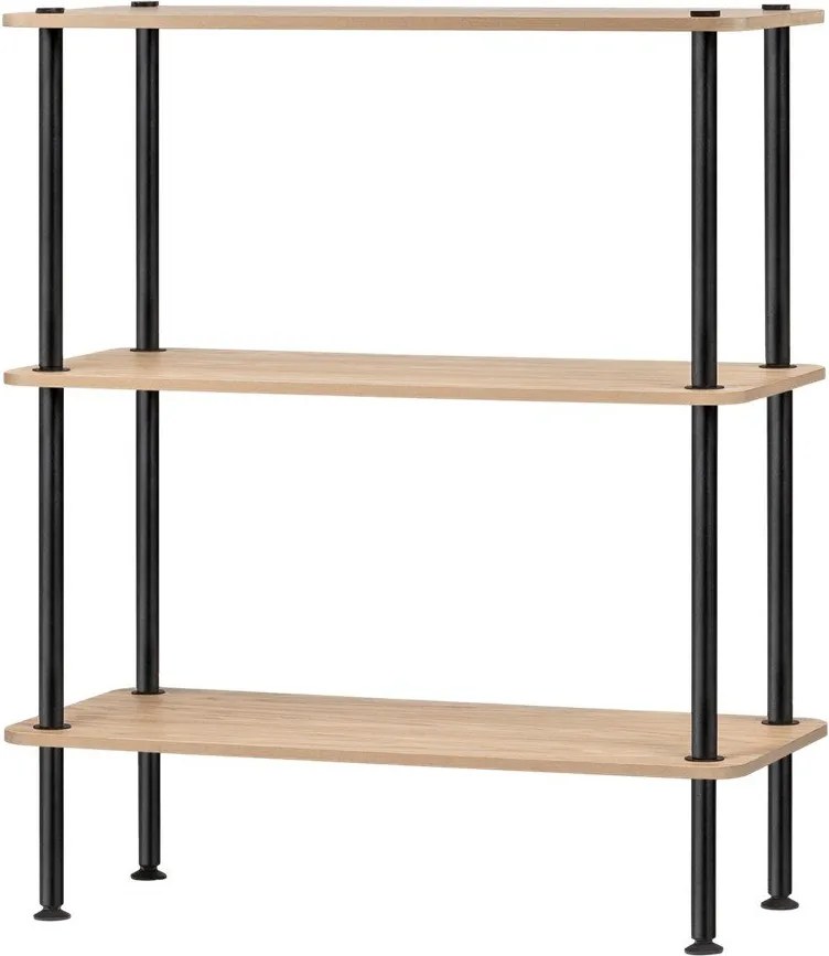 Стелаж от декор от дъб в естествен цвят 80x90,5x35 cm Teidi – noo.ma