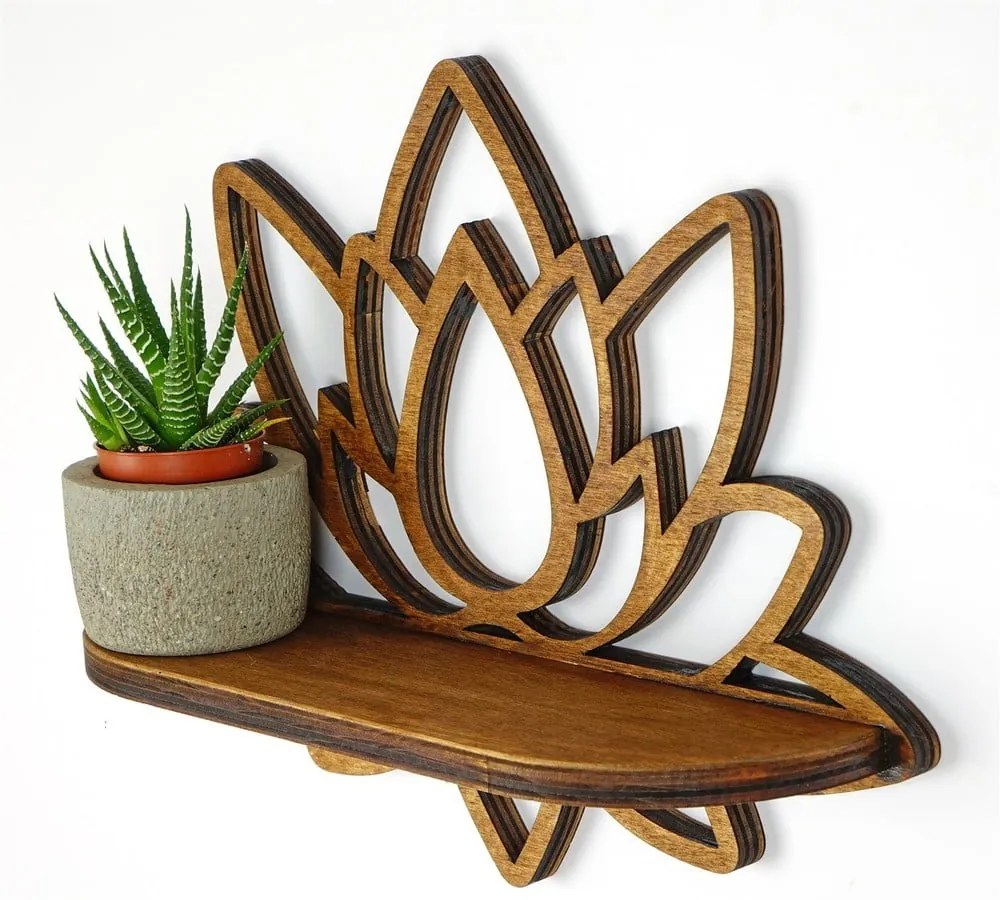 Рафт в естествен цвят 33 см Lotus - Kalune Design