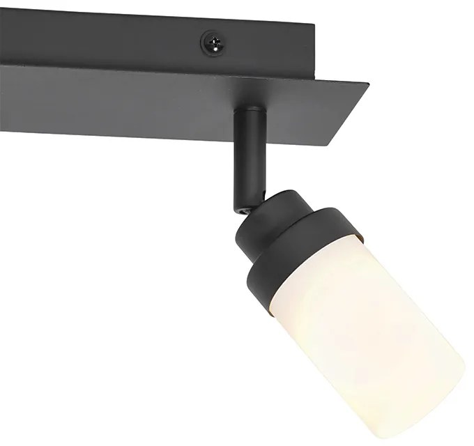 Модерен прожектор за баня черен 2-светлина IP44 - Japie