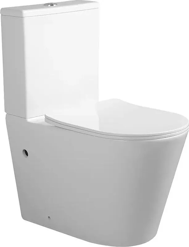 Моноблок с комбинирано оттичане Rimless, тоалетна седалка и капак със забавено падане