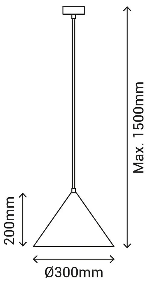 Зелено висящо осветително тяло, височина 150 cm Vilma - SULION