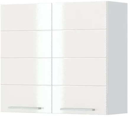 Висящ шкаф Hudson V7-80-2K-White - White glossy
