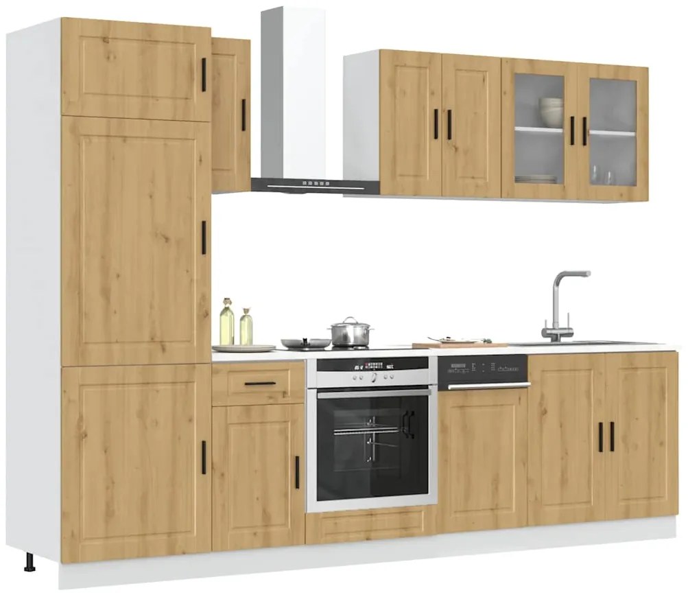 3314820 vidaXL Комплект кухненски шкафове от 8 части Kalmar, инженерно дърво