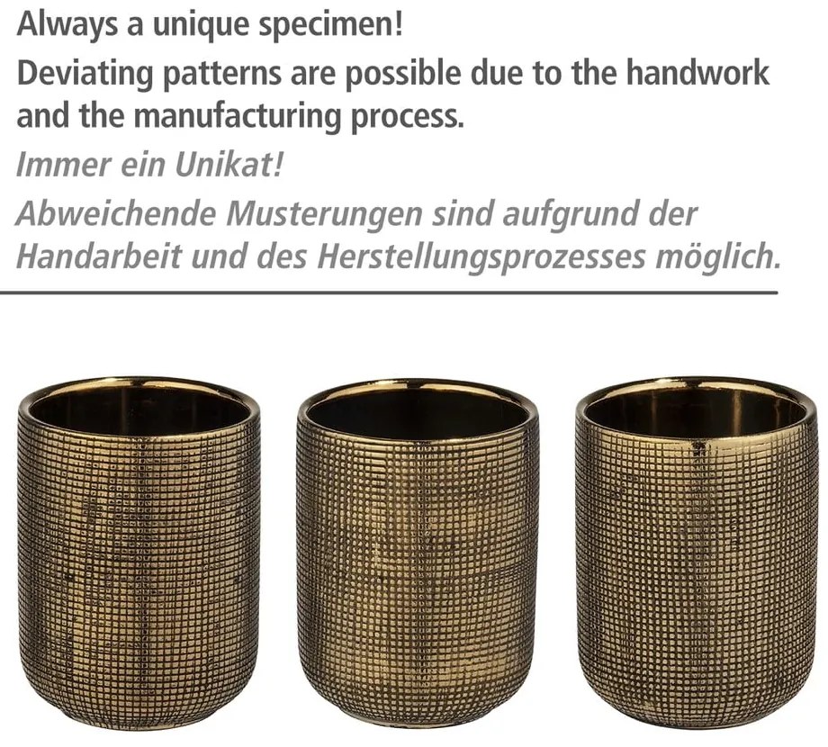 Керамична сапунерка в златист цвят Badi - Wenko