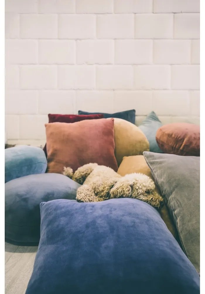 Зелена декоративна възглавница от микрофибър Marshmallow, ø 40 cm - Tiseco Home Studio