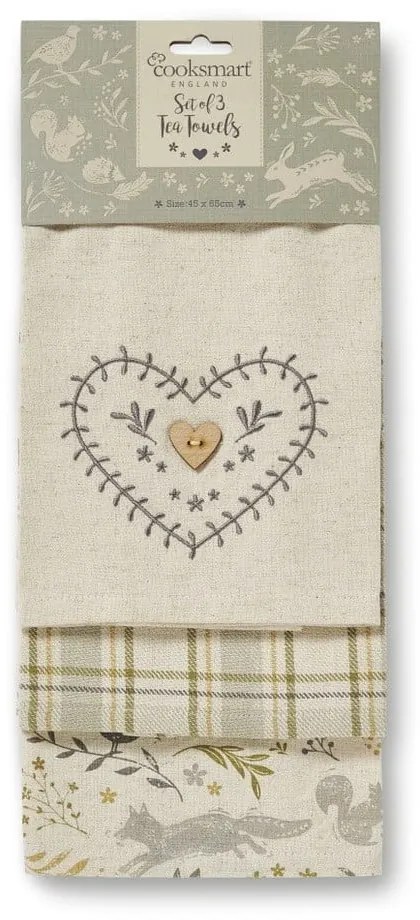 Чаени кърпи и кърпа за съдове в комплект от 4 бр. Woodland – Cooksmart ®