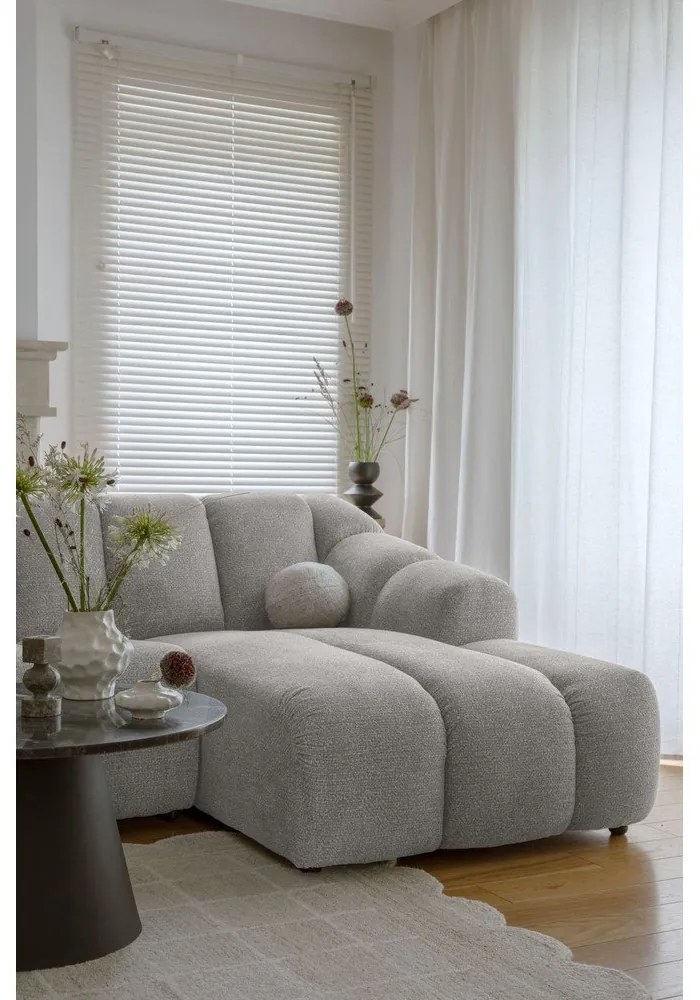 Светлосив ъглов диван (ляв ъгъл/U форма) Shell – Miuform