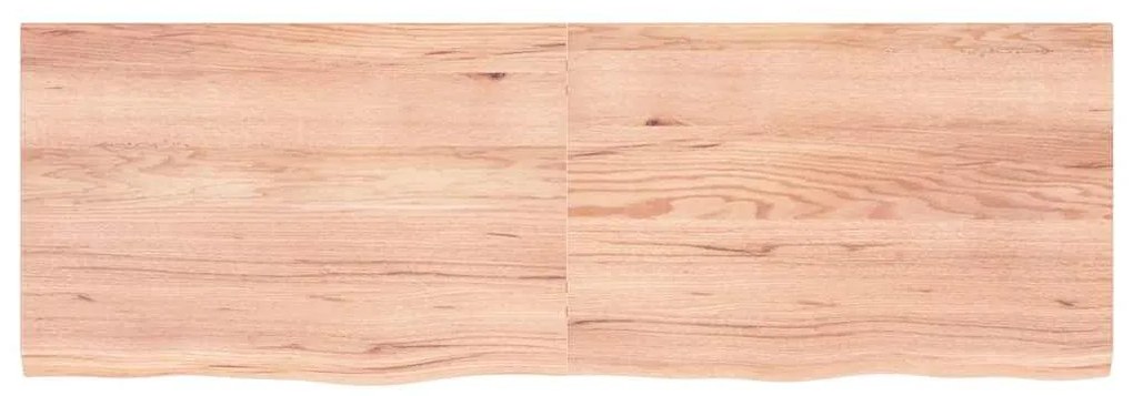 363722 vidaXL Стенен рафт светлокафяв 180x60x(2-4) см обработен масивен дъб