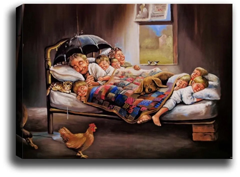 Живопис , 70 x 50 cm Happy Family - Tablo Center