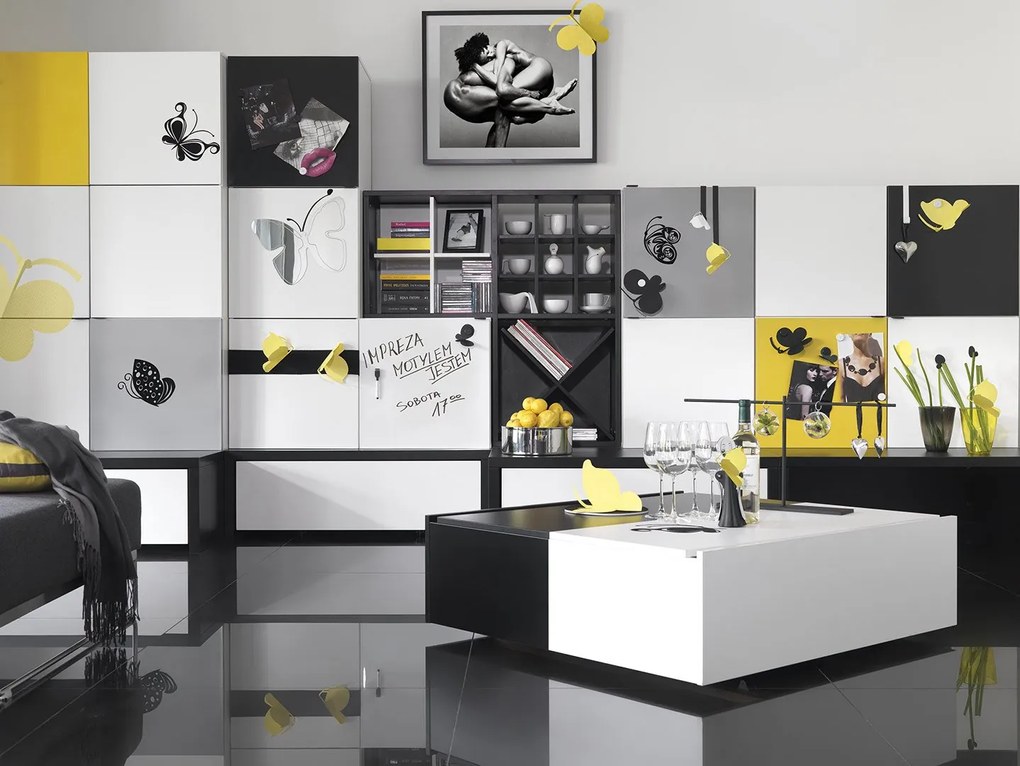 Гардероб Young 2-врата with Maca-White - Black