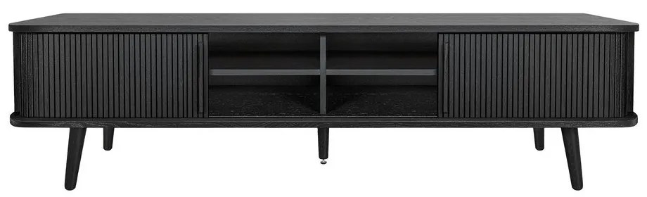 Черна маса за телевизор от декор от дъб 178x50x40 cm Rove – Woodman