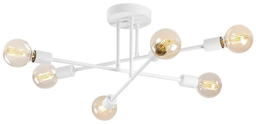 Бяло осветително тяло за таван 64x64 cm Flower – Opviq lights