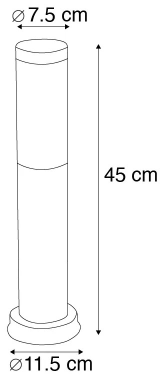 Интелигентен стълб за външен аплик антрацит 45 см с Wi-Fi P45 - Rox