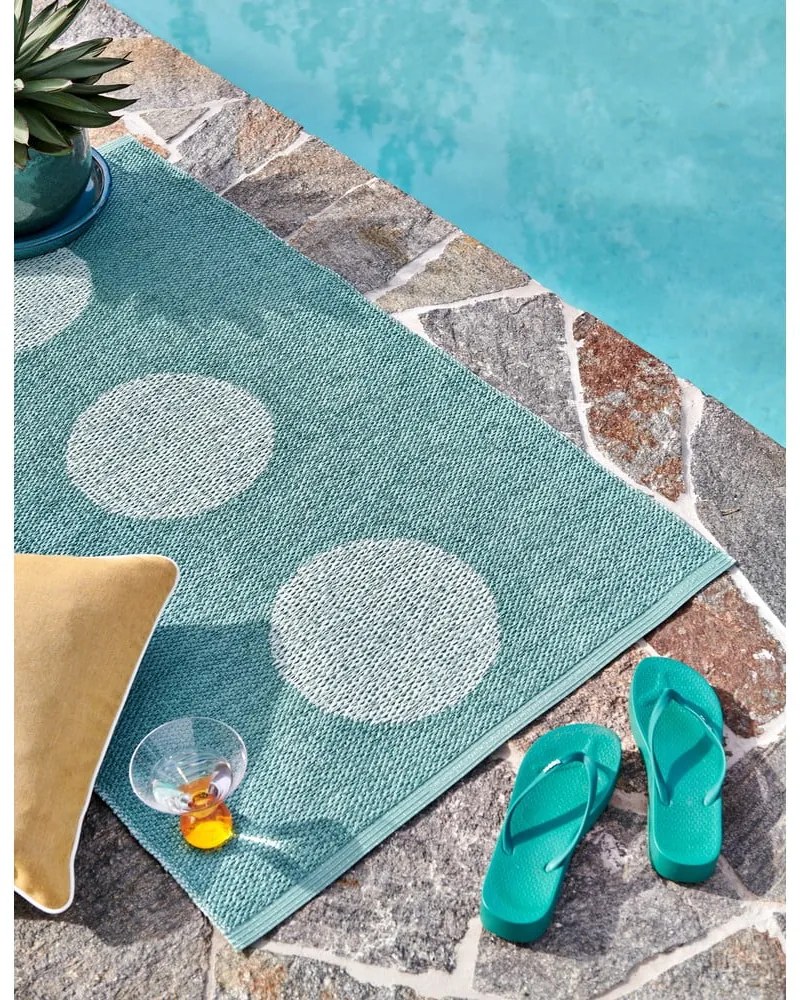 Тюркоазена пътека за открито и закрито 70x280 cm Vera Pop Jade – Pappelina