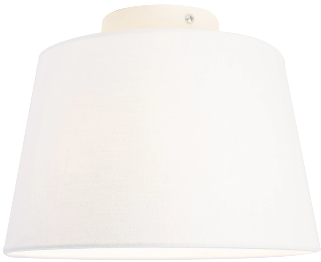 Модерна таванна лампа с бял абажур 25 см - Combi