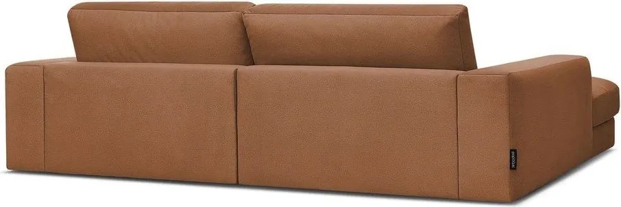 Оранжев кадифен ъглов диван (ляв ъгъл) Sierra – Bobochic Paris