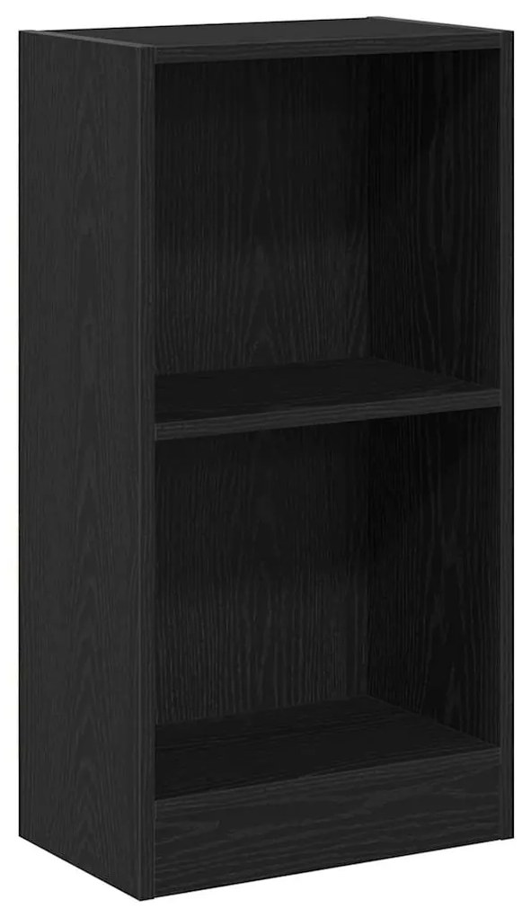 862000 vidaXL Библиотека, черно и дъб, 40x24x52 см, инженерно дърво