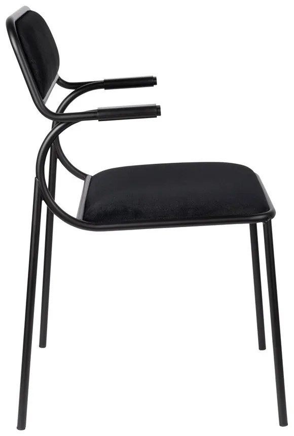 Черни трапезни столове в комплект от 2 броя Alba - Zuiver