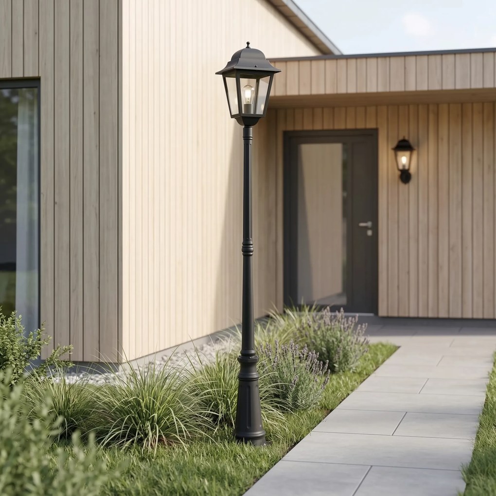 Класически външен фенер черен 220 см IP44 - Big