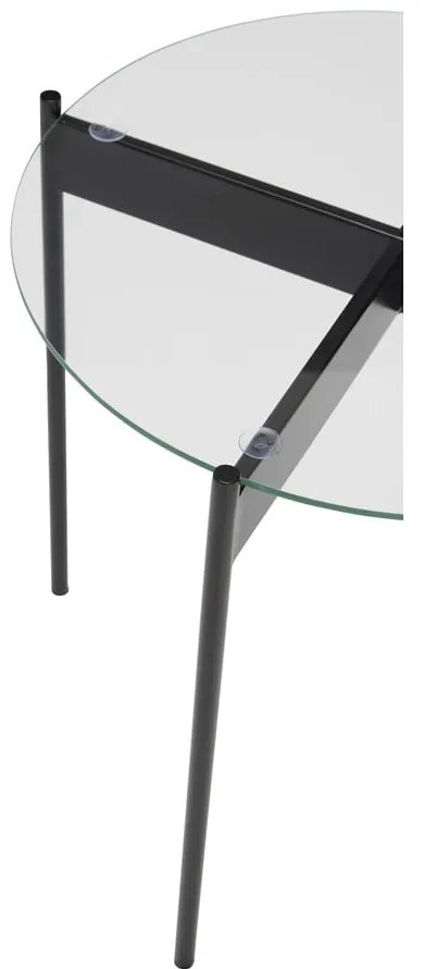 Кръгла странична масичка със стъклен плот ø 45 cm Beam – Hübsch