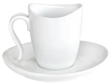 Horecano - Порцеланова чаша с чинийка 190мл ЕЛИПС (2346) - Китайски порцелан