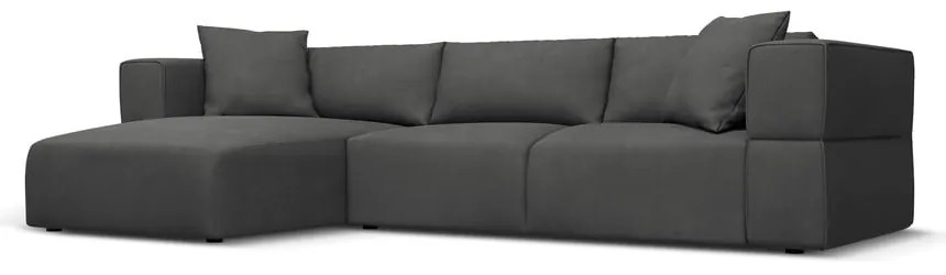 Тъмносив ъглов диван, ляв ъгъл Esther – Milo Casa