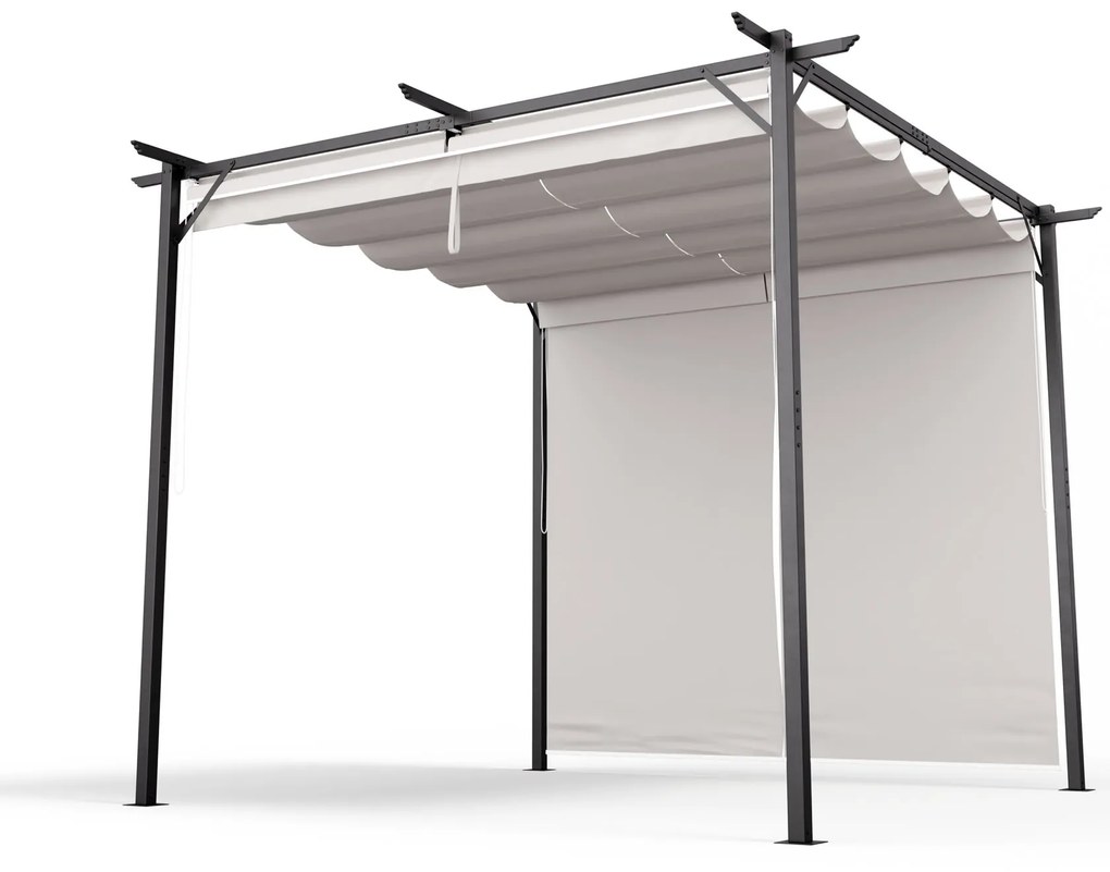 Blumfeldt Pantheon Pergola, пергола, 3 x 3 m, прахово боядисана стомана, устойчива на атмосферни влияния