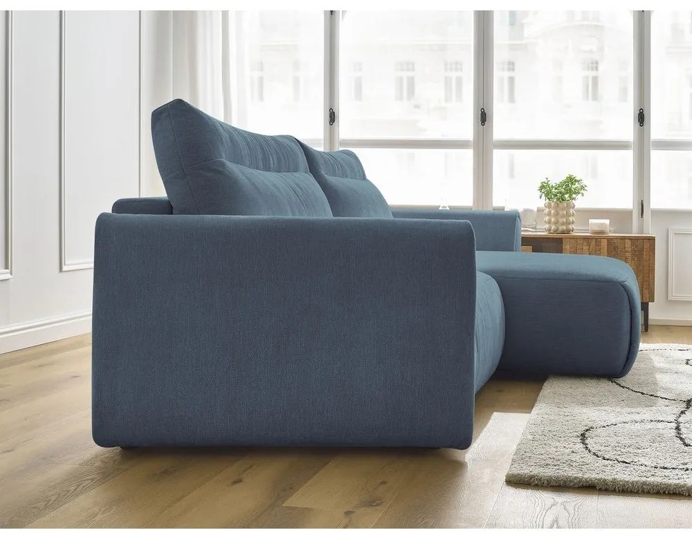 Син ъглов диван Aden – Bobochic Paris