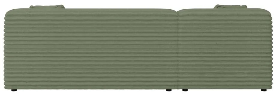 Зелен ъглов диван от рипсено кадифе (ляв ъгъл) Martin – Ropez