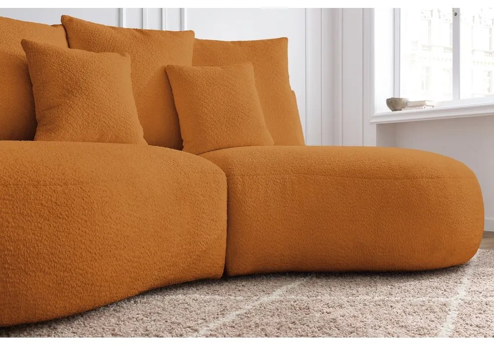Диван от букле в цвят горчица 260 cm Saint-Germain - Bobochic Paris