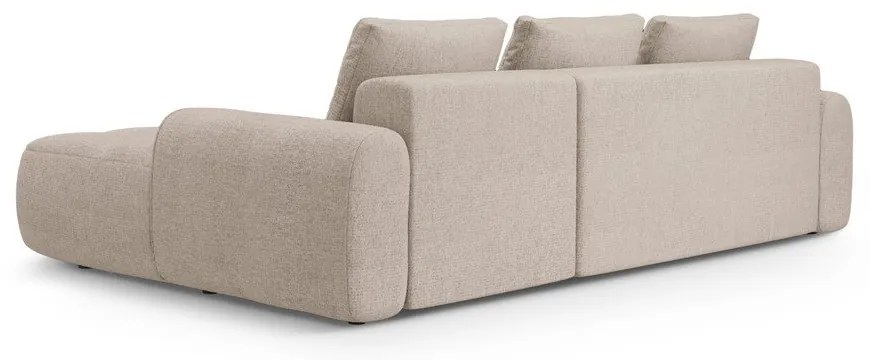 Светлокафяв сгъваем/с място за съхранение ъглов диван (десен ъгъл) Linz – Cosmopolitan Design