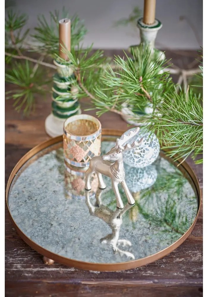 Стъклен декоративен поднос ø 35 cm Glacier – Bloomingville