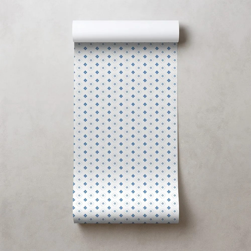 Тапет – Сини геометрични диаманти