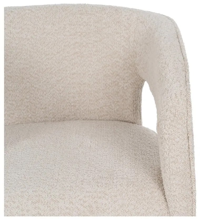 Бежово кресло от плат букле – Ixia