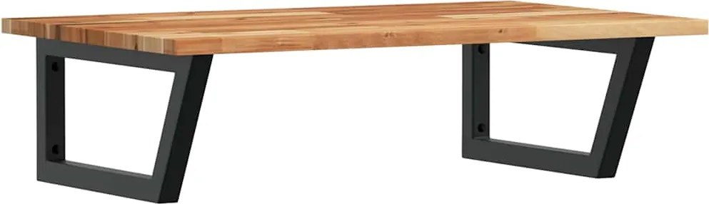 3302831 vidaXL Стенен рафт за мивка, стомана и масивно дърво акация