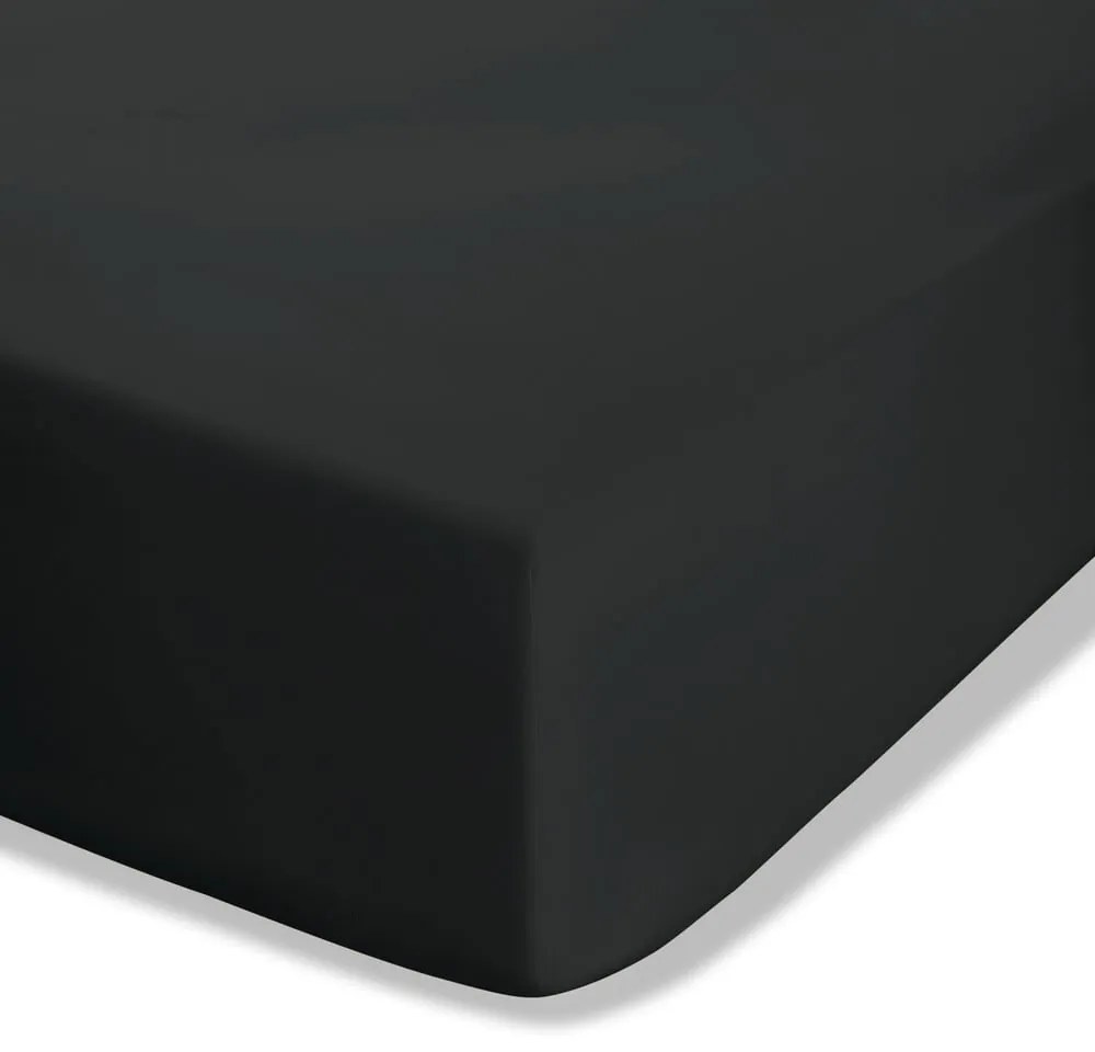 Черен еластичен чаршаф от перкал 135x190 cm Easy Iron Percale – Catherine Lansfield