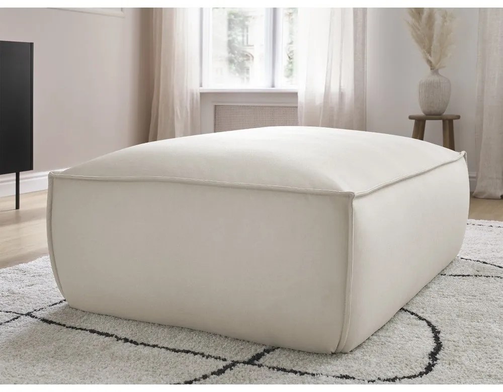 Бежова табуретка от изкуствена кожа Boheme – Bobochic Paris