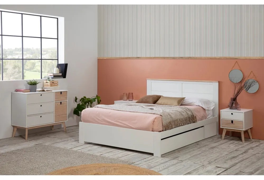 Бяло двойно легло със склад 140x190 cm Gabi - Marckeric