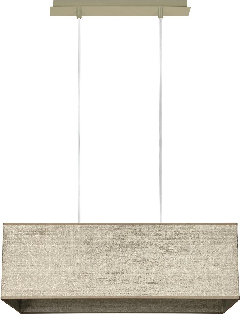 Пендел БРИК, никел, абажур Сарай Бронз, 3xE27