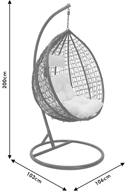 Люлка Зафер 135-000025 цвят черен-натурал