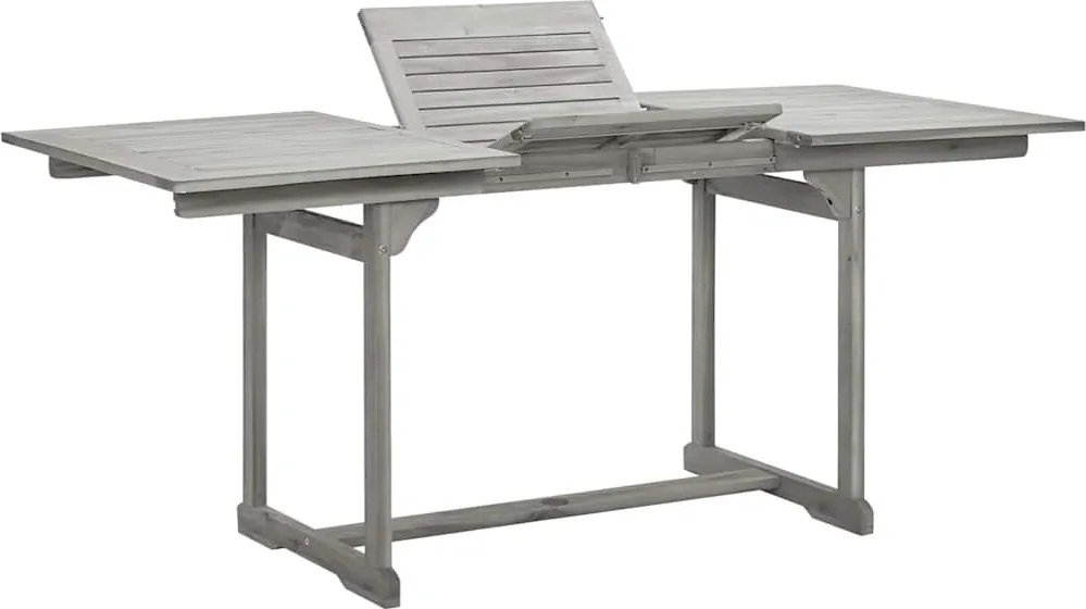 316575 vidaXL Градинска трапезна маса (120-170)x80x75 cм акациево дърво масив