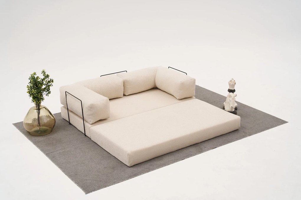 Ъглов диван Comfort Mini, цвят Кремав