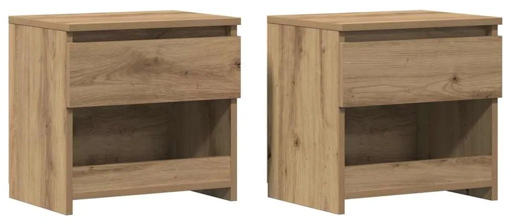 856409 vidaXL Нощни шкафчета, 2 бр, дъб артизан, 40x30x39 см, инженерно дърво