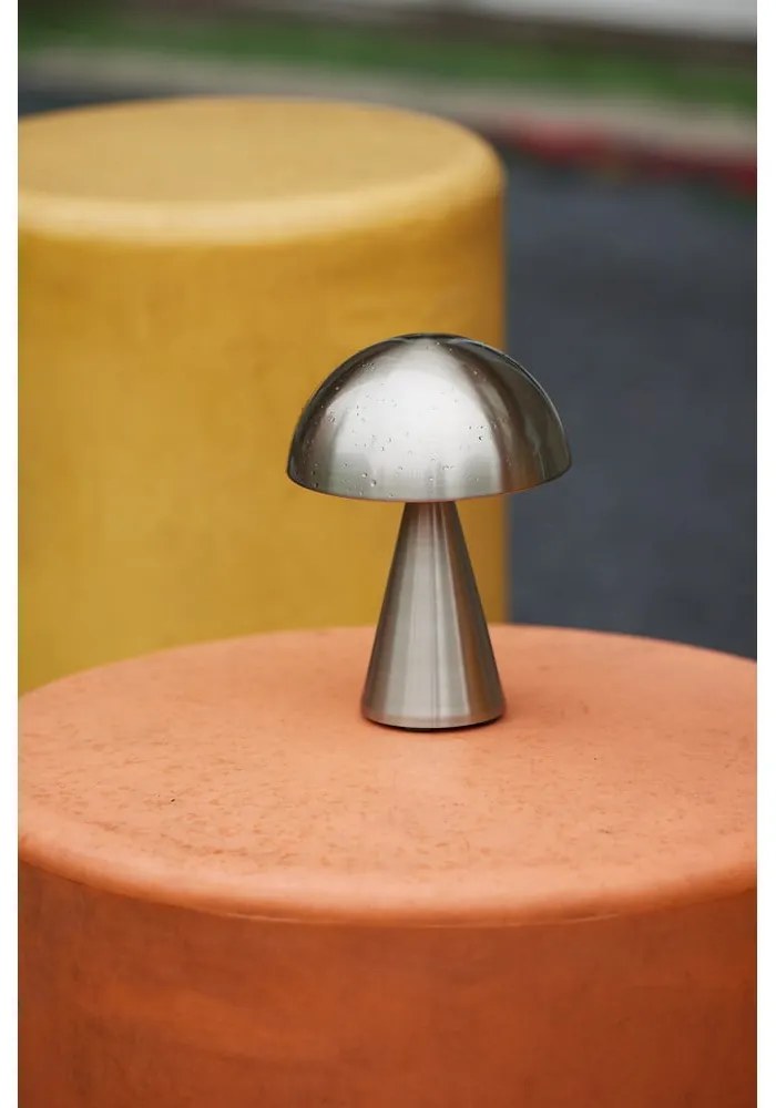 Тъмносива LED затъмняваща се настолна лампа (височина 20 cm) Mush – Hübsch
