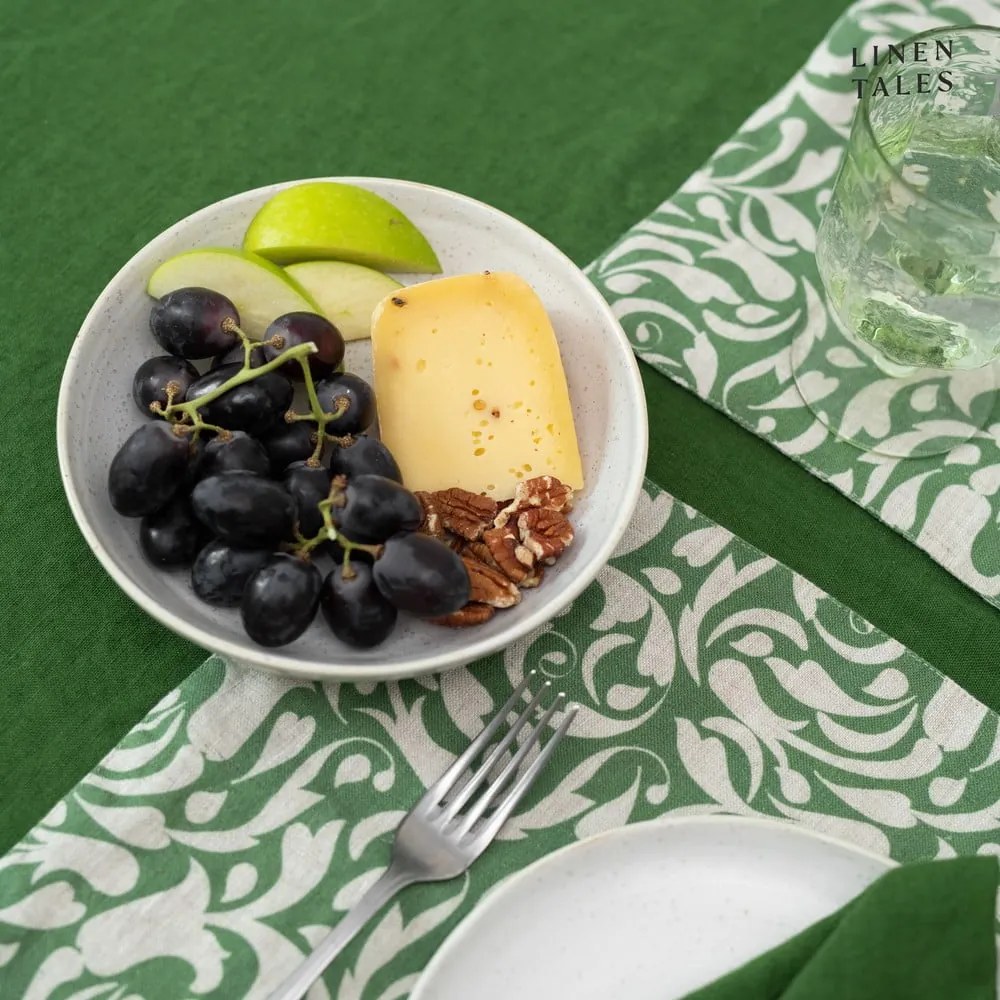 Ленена подложка за хранене 35x45 cm Evergreen Damask – Linen Tales