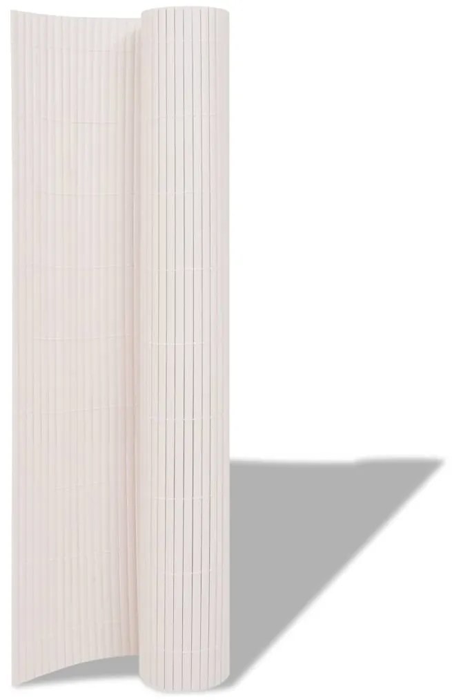 43627 vidaXL Двустранна градинска ограда, 90x500 см, бяла