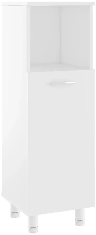 802615 vidaXL Шкаф за баня, бял, 30x30x95 см, инженерно дърво