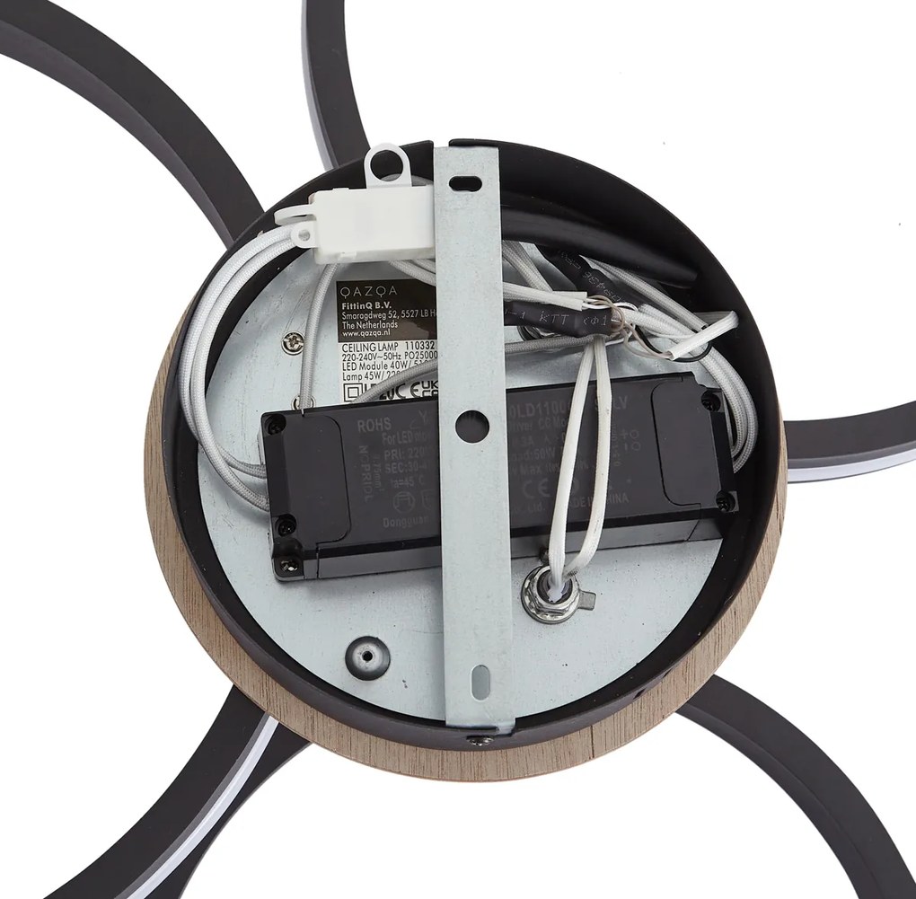 Плафон дърво вкл. LED 3-степенно димиране 3-лампи - Navara